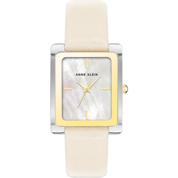 Women's Gold Tone Leather Strap Water Resistant Quartz Movement Watch - Picture 1 of 5